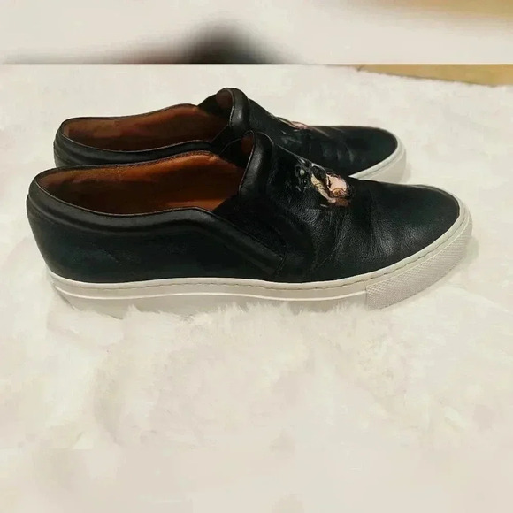 Givenchy Rottweiler Print Leather Skate Shoe Black - Picture 6 of 8